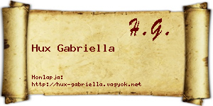Hux Gabriella névjegykártya