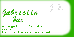 gabriella hux business card